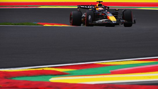 Max Verstappen of the Netherlands driving the (1) Oracle Red Bull Racing RB20 on track during the F1 Grand Prix of Belgium at Circuit de Spa-Francorchamps on July 28, 2024 in Spa, Belgium.